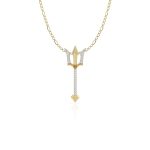 Collar con cadena y Dije Tridente de Oro