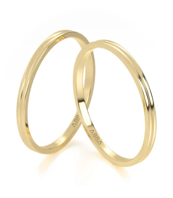 Set Argollas de Matrimonio Oro Unisex Dual Fit