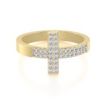 Anillo de Cruz de Oro Amén