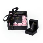Caja para Anillo con Rosas Estuche con Luz Led