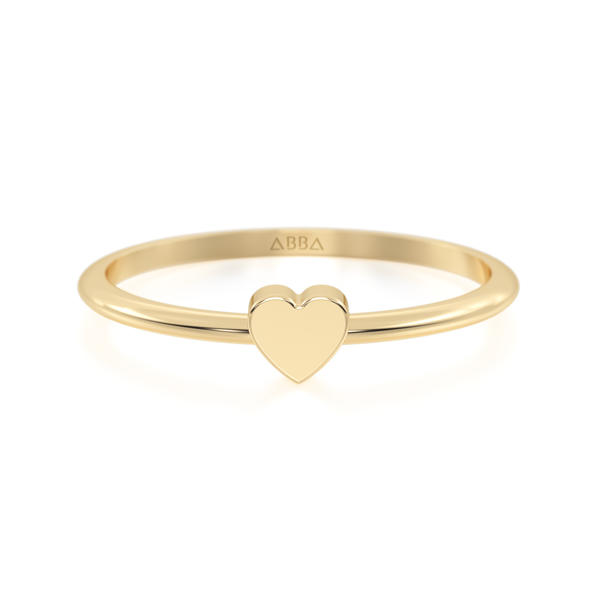 Anillo de Promesa Oro Corazón Liso 01 Anillo de Promesa Oro Corazón Liso - Imagen 1